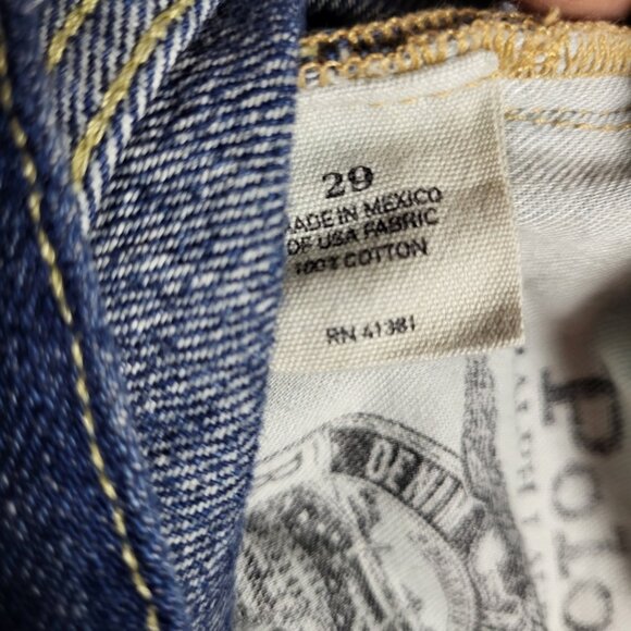 Polo Ralph Lauren Astor Slim Boyfriend Jeans Women's 29 Dark Wash Distressed - Picture 12 of 12